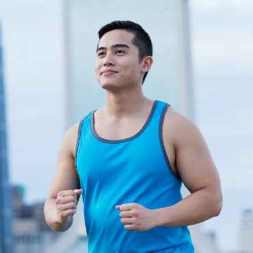 young man running in Florida